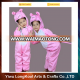 High quality low moq kids masquerade mascot pink pig animal costume