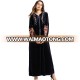 2019 Latest design eco friendly long sleeve black plus size maxi dress