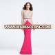 Latest v-neck slim waistline hand working beaded wedding dress